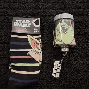 Star Wars Striped Crew Socks - Black, Pink, Green